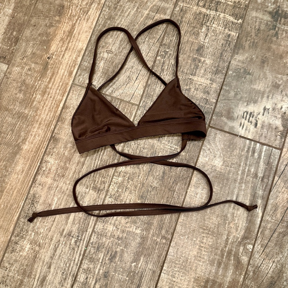 Kulani Kinis brown bikini top size S
